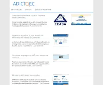 Adictoec.com(Portal Web Ecuatoriano) Screenshot