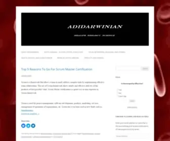 Adidarwinian.com(Health, Biology, Science) Screenshot