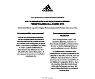 Adidas.it(Sito ufficiale di articoli sportivi adidas. trova scarpe e abbigliamento adidas) Screenshot