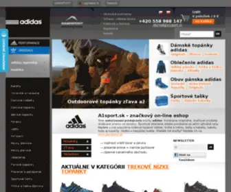 Adidasshop.sk(Športové oblečenie a topánky Adidas) Screenshot