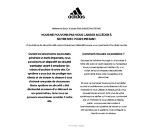 Adidasspecialtysports.fr(Adidas la Meilleure Boutique en Ligne pour les Athlètes) Screenshot