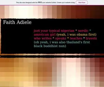 Adiele.com(Faith adiele) Screenshot