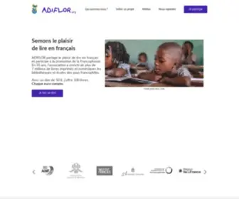 Adiflor.org(ADIFLOR (Association pour la Diffusion Internationale Francophone de Livres) Screenshot