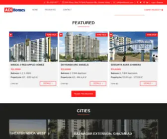 Adihomes.com(Property in Delhi NCR) Screenshot