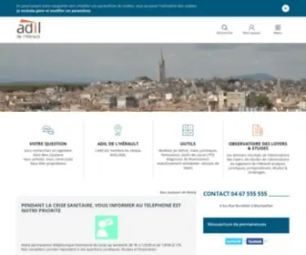 Adil34.org(ADIL 34 : droits des locataires et propriétaires) Screenshot