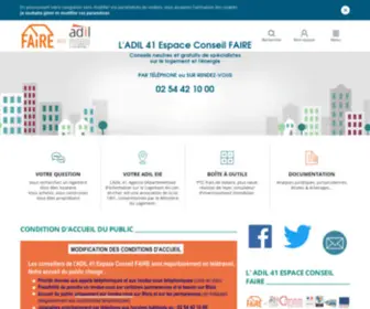 Adil41.org(ADIL 41 Espace Conseil France Rénov') Screenshot