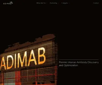 Adimab.com(Home) Screenshot