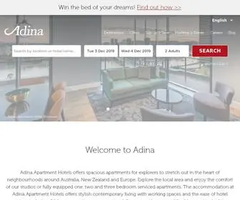 Adinahotels.com(Adina Apartment Hotels Official Site) Screenshot