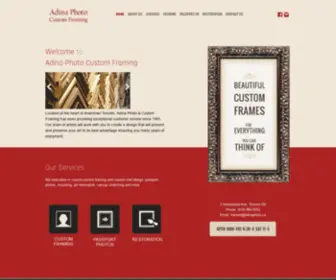 Adinaphoto.ca(Custom Framing) Screenshot