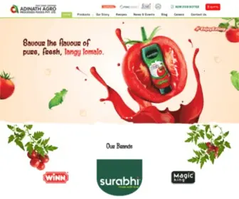 Adinathagro.com(Adinath Agro Processed foods limited) Screenshot