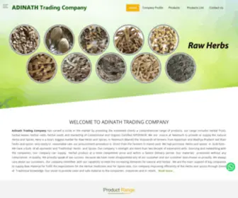 Adinathherbs.com(Herbal Medicinal Plants exporters) Screenshot