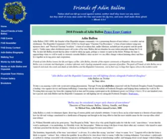 Adinballou.org(Friends of Adin Ballou) Screenshot