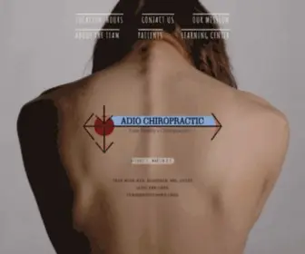 Adiochiro.info(ADIO Chiropractic and Dr. Mike Martin’s mission) Screenshot