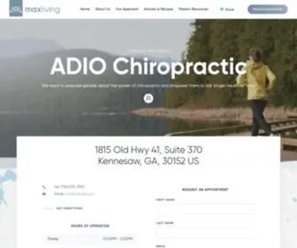 Adiolife.com(ADIO Chiropractic) Screenshot