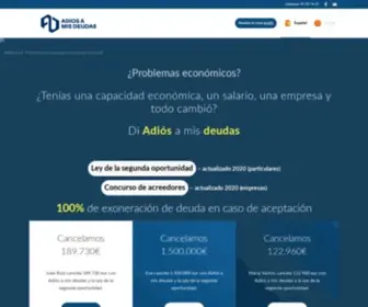 Adiosamisdeudas.com(Ley de la segunda oportunidad y di Adiós a mis deudas) Screenshot