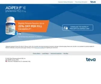 Adipex.com(ADIPEX-P® (phentermine HCl) CIV ADIPEX-P® (phentermine HCl) CIV) Screenshot