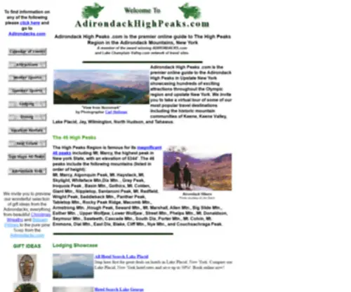 Adirondackhighpeaks.com(Adirondack High Peaks .com) Screenshot