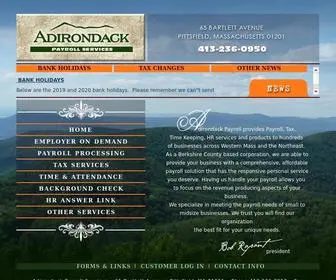 Adirondackpayroll.com(Payroll Company in Pittsfield) Screenshot