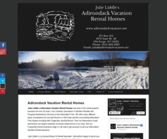 Adirondackvacation.net(Julie Liddle's Private Adirondack Vacation Rental Homes) Screenshot