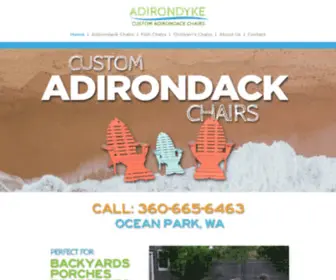 Adirondyke.com(Custom Handcrafted Adirondack Chairs by Adirondyke Enterprises) Screenshot