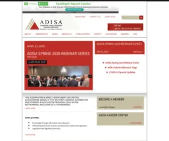 Adisa.org(The Alternative & Direct Investment Securities Association (ADISA)) Screenshot