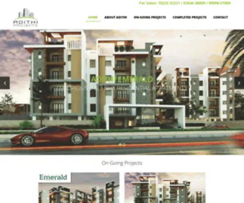 Adithiprojects.in(Adithi Builders) Screenshot