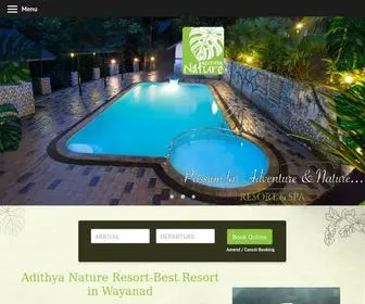 Adithyanatureresort.com(The Best Resort in Wayanad) Screenshot
