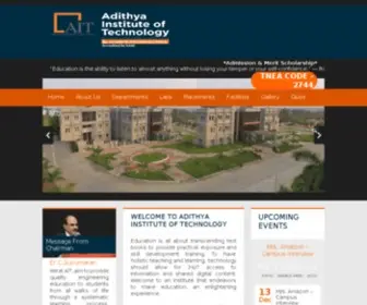 Adithyatech.edu.in(Adithya Institute of Technology) Screenshot
