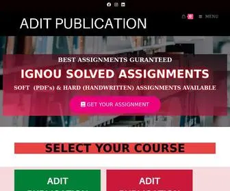 Aditpublication.com(IGNOU SOLVED ASSIGNMENT) Screenshot