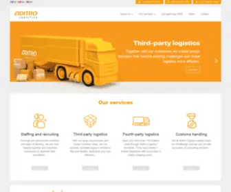 Aditrologistics.com(Aditro Logistics) Screenshot