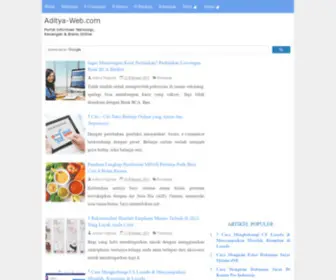 Aditya-Web.com(Merupakan Personal Blog Aditya Nugroho) Screenshot