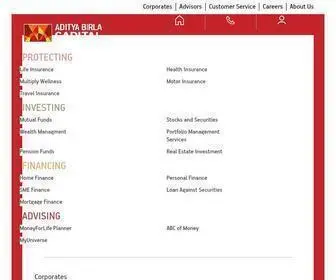 Adityabirlacapital.com(Aditya Birla Capital) Screenshot