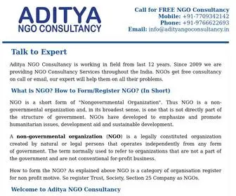 Adityangoconsultancy.in(Aditya NGO Consultancy) Screenshot