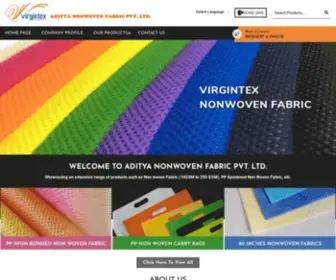 Adityanonwovenfabric.com(ADITYA NONWOVEN FABRIC PVT. LTD) Screenshot