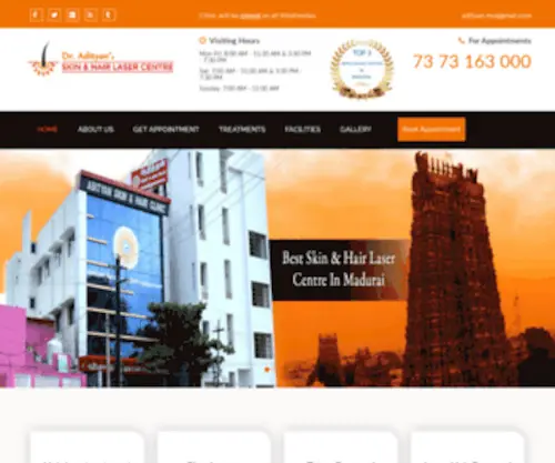 Adityanskinclinic.com(Best Dermatologist In Madurai) Screenshot