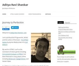 Adityaravishankar.com(Aditya Ravi Shankar) Screenshot