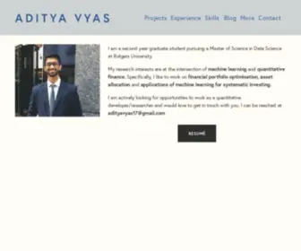 Adityavyas17.com(Aditya Vyas) Screenshot