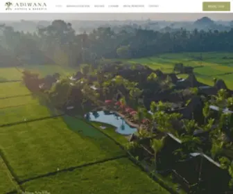 Adiwanahotels.com(Adiwana Hotels & Resorts) Screenshot