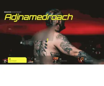 AdjNamedroach.com(Musician, DJ, Villian) Screenshot