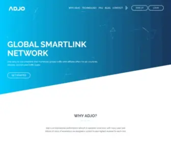 Adjo.com(Effortlessly monetize your traffic with adjo. our innovative platform) Screenshot