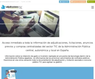 Adjudicacionestic.com(Adjudicaciones y Licitaciones TIC (tecnología)) Screenshot