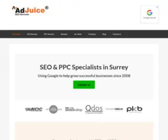 Adjuice.co.uk(Expert SEO & PPC in Surrey) Screenshot