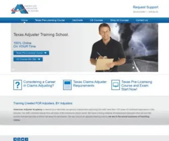 Adjustercourses.com(Adjuster Training and Texas Adjuster Training Course) Screenshot