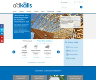 Adkalis.com(Traitement et protection du bois et des matériaux) Screenshot