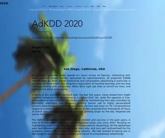 ADKDD.org(AdKDD 2020) Screenshot