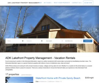 ADKLPM.com(ADK Lakefront Property Management) Screenshot