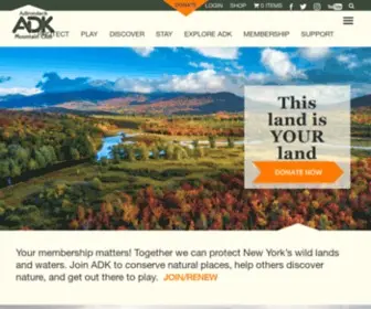 ADK.org(Adirondack Mountain Club) Screenshot