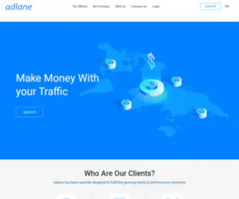 Adlane.info(Monetize your traffic) Screenshot