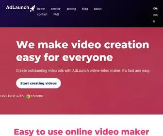 Adlaunch.com(Easy to Use Online Video Maker) Screenshot