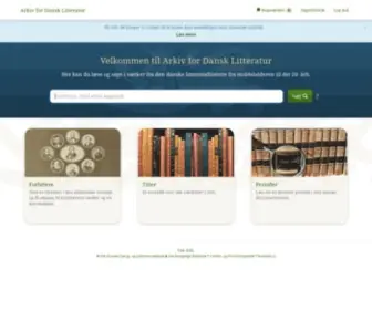 ADL.dk(Arkiv for Dansk Litteratur) Screenshot